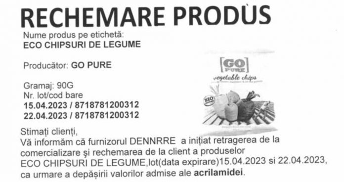 Chipsuri retrase din magazine
