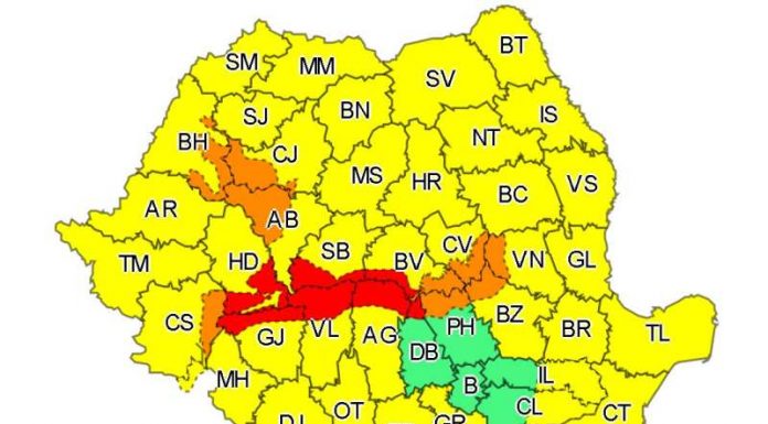 Vânt de Cod roșu la munte
