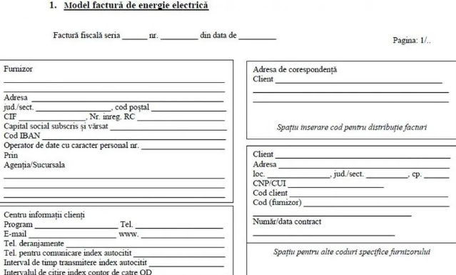 Se schimbă toate facturile la energie!