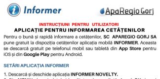 Aplicație pentru clienții Aparegio Gorj
