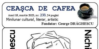 Eveniment editorial – „Ceaşca de cafea” a lui George Drăghescu dedicată celor 90 de ani de la naşterea lui Nichita Stănescu