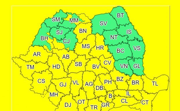 Se anunță ploi, vijelii și grindină! 31 de județe avertizate