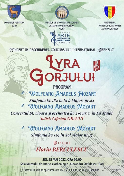Concert ”Lyra Gorjului”, astăzi, la Muzeul Județean