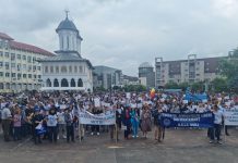 Peste 1.000 de protestatari din Educație, în centrul municipiului