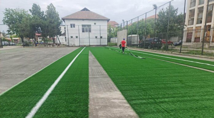 O nouă investiție la Motru! Teren sintetic reabilitat la Școala Gimnazială Nr 1