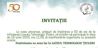 Liceul Tehnologic Țicleni împlinește cinci decenii de activitate