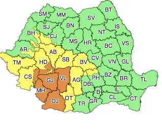 Gorjul, cod portocaliu de ploi