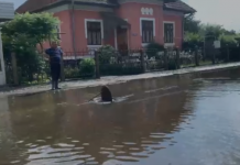 Târgu Jiu: Șuvoaie pe străzile din oraș