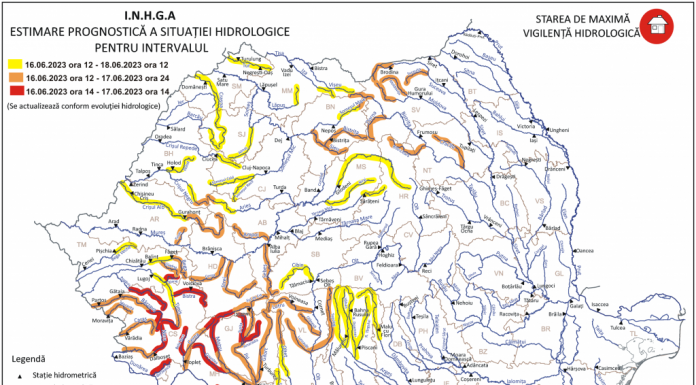 Râurile și pârâurile din Gorj, sub toate cele trei coduri. Avertizare hidrologică!