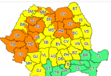 Noi avertizări de ploi torențiale, furtuni și descărcări electrice