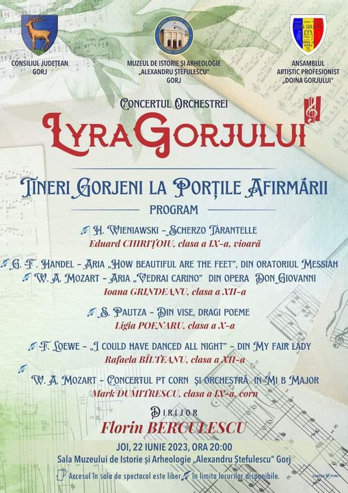 Seară superbă la Muzeul Județean Gorj – Tineri gorjeni la porțile afirmării!