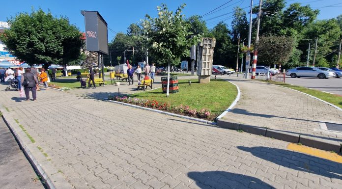 Târgu Jiu: Spațiile verzi din jurul Pieței Centrale au fost regenerate