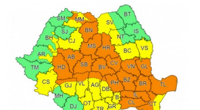 O nouă atenționare meteo