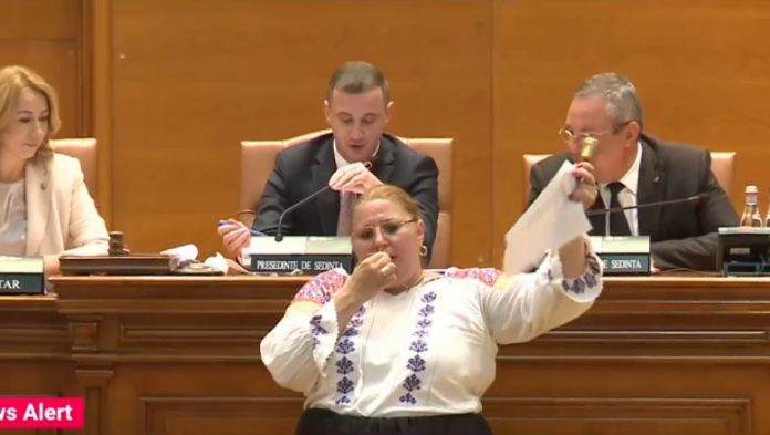Parlamentarii și-au tăiat pensiile speciale. Diana Șoșoacă, scandal în parlament