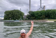 Avram Iancu – două săptămâni pe Rin! Record de înot pentru o zi!