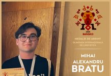 Mihai Bratu, medalie de argint la Olimpiada Internațională de Lingvistică