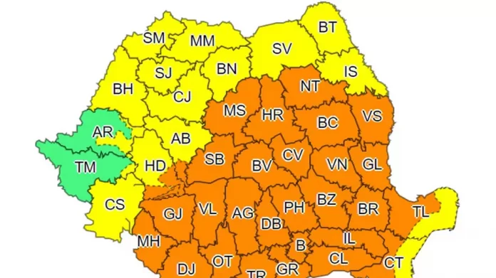 Gorjul, sub cod portocaliu de vreme rea