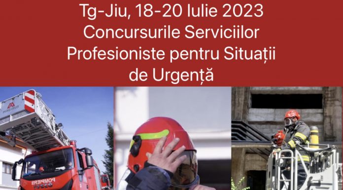 Pompieri din cinci județe se întrec la Târgu Jiu