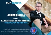 Tânăr din Târgu Jiu, primul la UMF Craiova