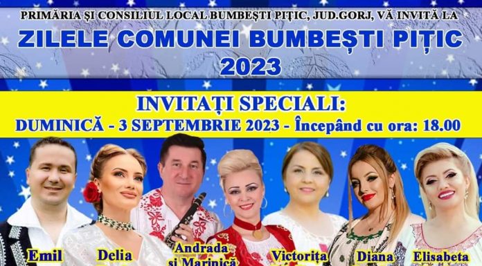 Vezi ce folcloriști vor cânta la Zilele Comunei Bumbești-Pițic!
