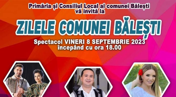Vezi cine va concerta la Zilele Comunei Bălești!