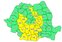 Gorj: Cod galben de ploi până diseară, la ora 23:00