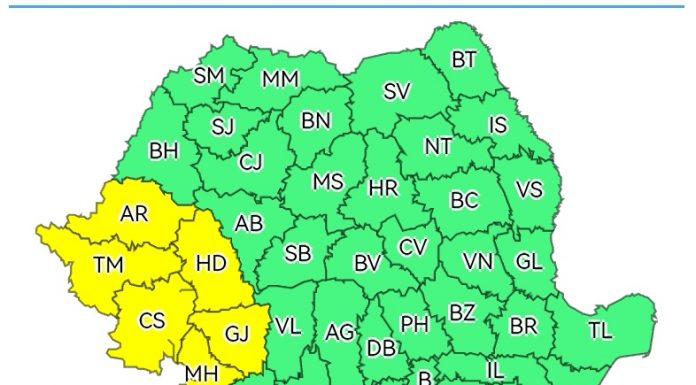 Gorjul intră sub cod galben de ploi