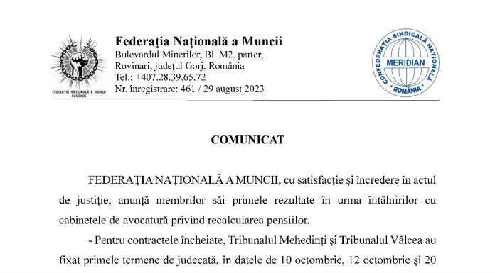 Instanțele din Oltenia au dat termene pentru judecarea cauzelor salariaților CEO și nu numai