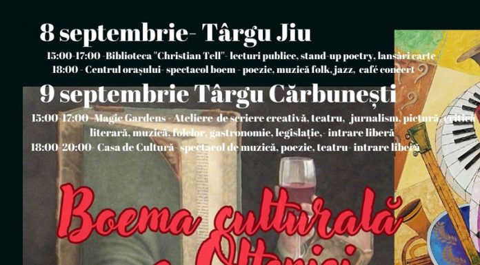 Orașul Târgu-Cărbunești, gazda Galei ,,Boema Culturală a Olteniei”