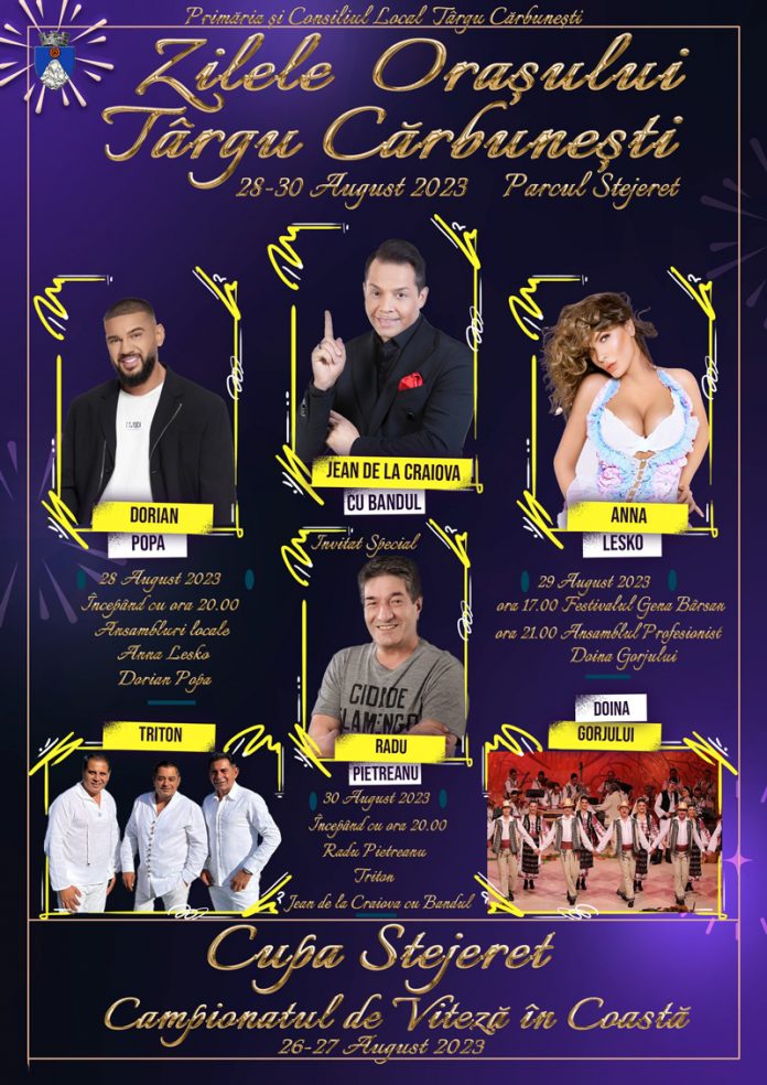 Se anunță multă distracție la Zilele Orașului Târgu-Cărbunești!