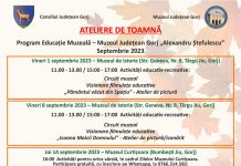 Mâine debutează Atelierele de Toamnă, la Muzeul Județean Gorj