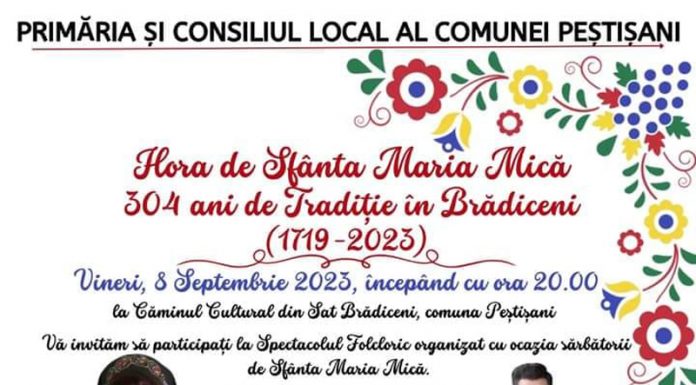 304 ani de horă tradițională de Sf. Maria Mică, la Brădiceni