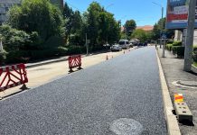 Târgu Jiu: Continuă lucrările de asfaltare pe bulevardul Nicolae Titulescu
