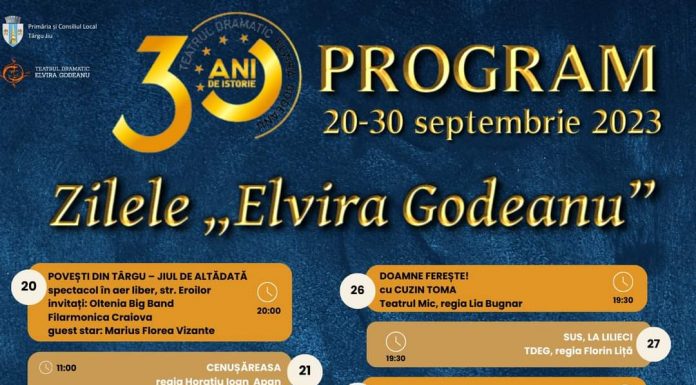 Teatrul „Elvira Godeanu” aniversează 30 de ani! Vezi programul artistic de luna aceasta!
