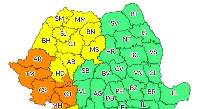 Gorjul, sub cod portocaliu de ploi