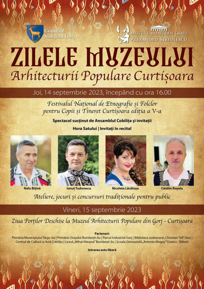 Ateliere, spectacole și hora satului, la Zilele Muzeului Arhitecturii Populare Curtișoara