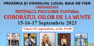 Baia de Fier: Ediția cu numărul XXXI a Festivalului ,,Coborâtul oilor de la munte” începe pe 15 septembrie