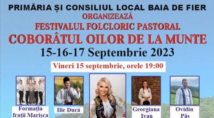 Baia de Fier: Ediția cu numărul XXXI a Festivalului ,,Coborâtul oilor de la munte” începe pe 15 septembrie