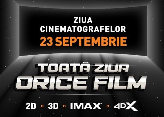 Bilete de cinema la preț redus, sâmbătă, de Ziua Cinematografelor