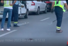 VIDEO, Târgu Jiu: Ridicătură în asfalt. Circulație oprită