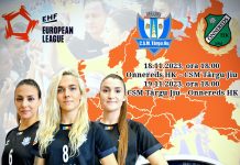 Echipa de handbal joacă ambele meciuri europene la Târgu-Jiu