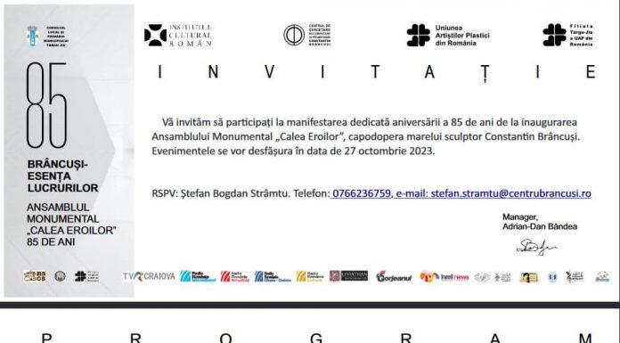 Amplă procesiune la Ansamblul Brâncușian, pe 27 octombrie
