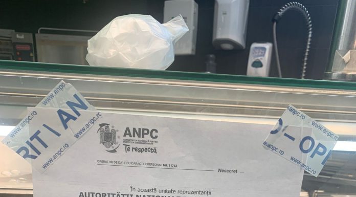 FOTO| Motru: Serviciul de alimentație publică Profi – închis de comisari