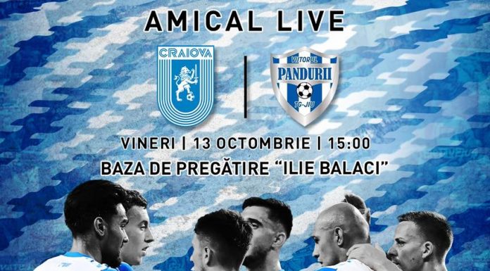 Craiova, amical cu Viitorul Pandurii