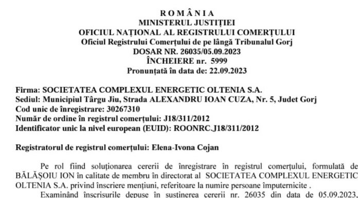 Supraveghetor CEO, fapte în cazierul fiscal! Secretarul de stat Nițulescu, respins de ONRC să ocupe postul din CS