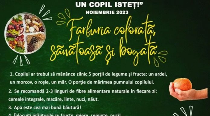 „Ce, cât și cum mănâncă un copil isteţ!” – campanie pentru elevi, părinți și profesori