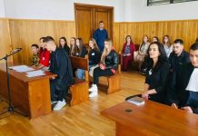 Simulare a unei ședințe de judecată la Tribunalul Gorj, cu elevii de la CNTV