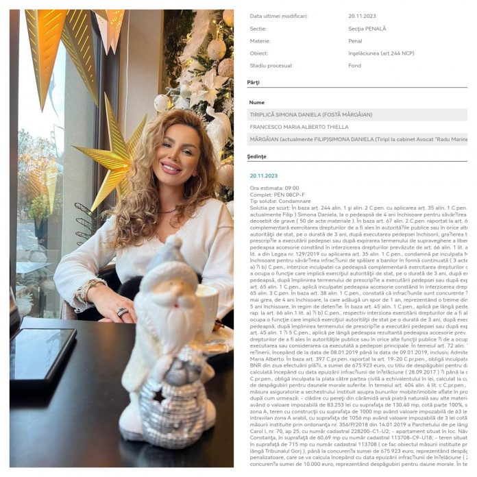 Simona Mărgăian, condamnată de Tribunalul Gorj la 5 ani de închisoare cu executare