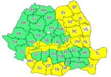 O nouă atenționare emisă de meteorologi intră în vigoare în această seară