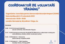 Training de voluntariat, organizat de ADER Târgu Jiu